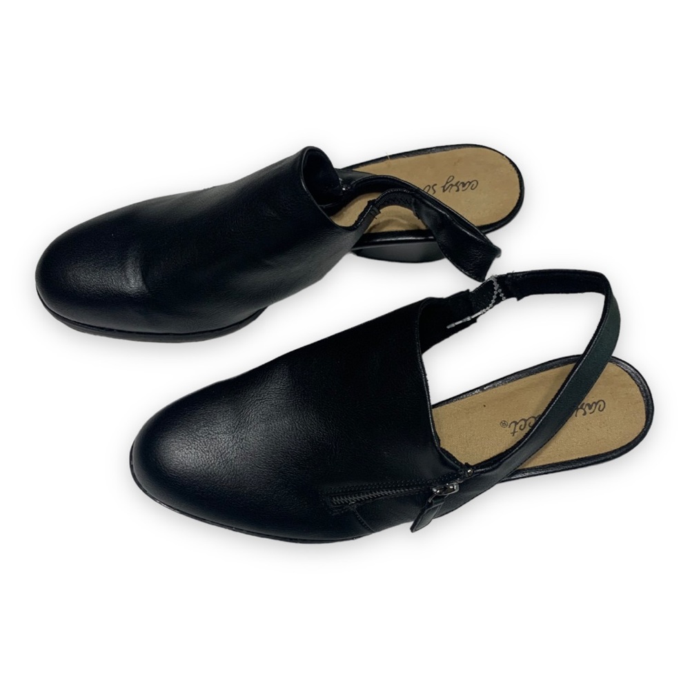 Easy Street Black Zipped Side Shoe Size 12M NWT